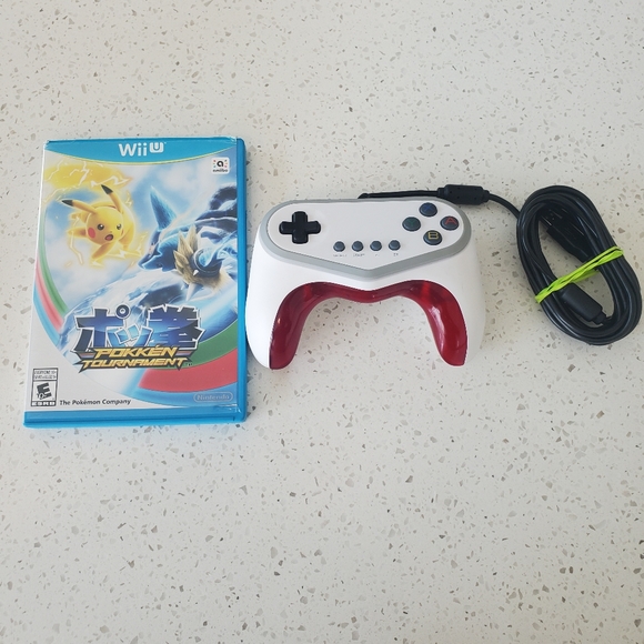 Nintendo Other - Nintendo Wii U Pokemon pokken Tournament + wired pro controller